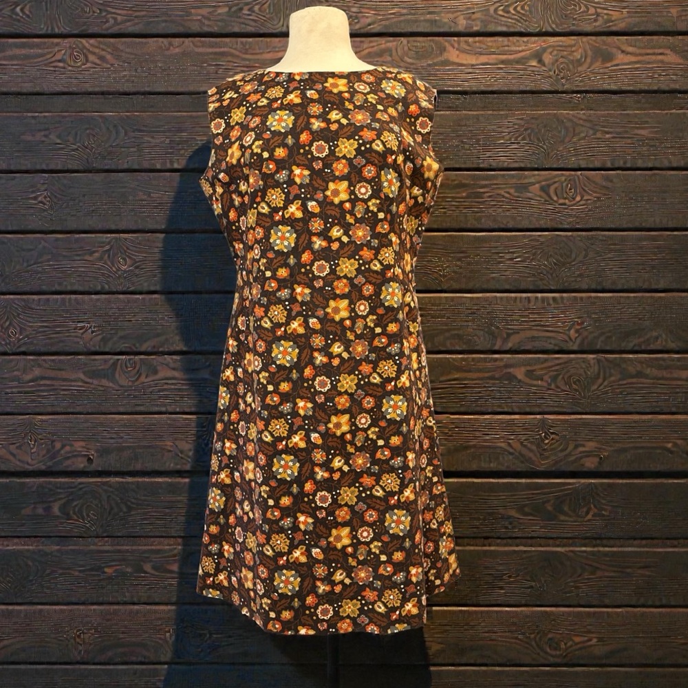 Vintage 1960s Handmade Floral Midi Dress